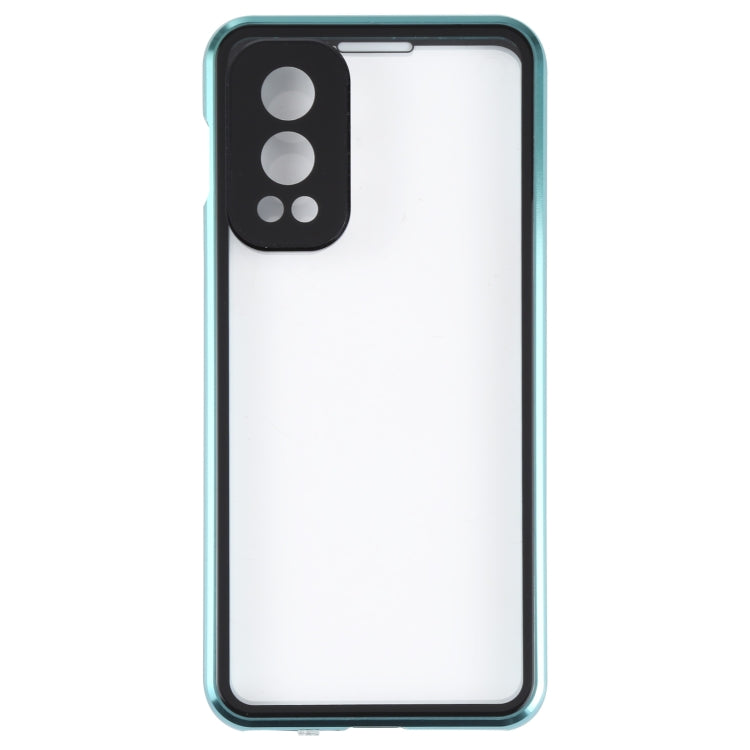 For OnePlus Nord 2 5G Full Cover Magnetic Metal Tempered Glass Phone Case