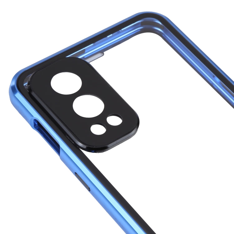 For OnePlus Nord 2 5G Full Cover Magnetic Metal Tempered Glass Phone Case