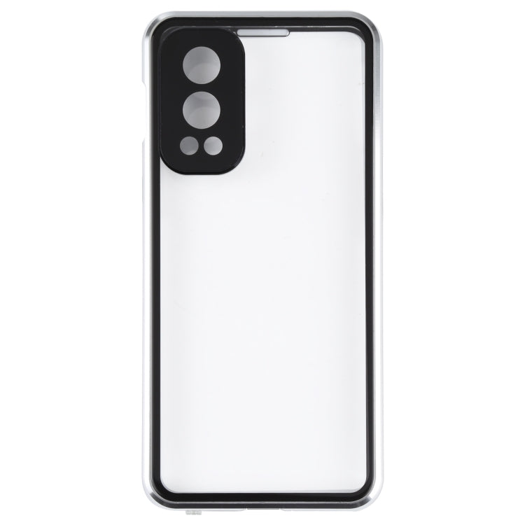 For OnePlus Nord 2 5G Full Cover Magnetic Metal Tempered Glass Phone Case