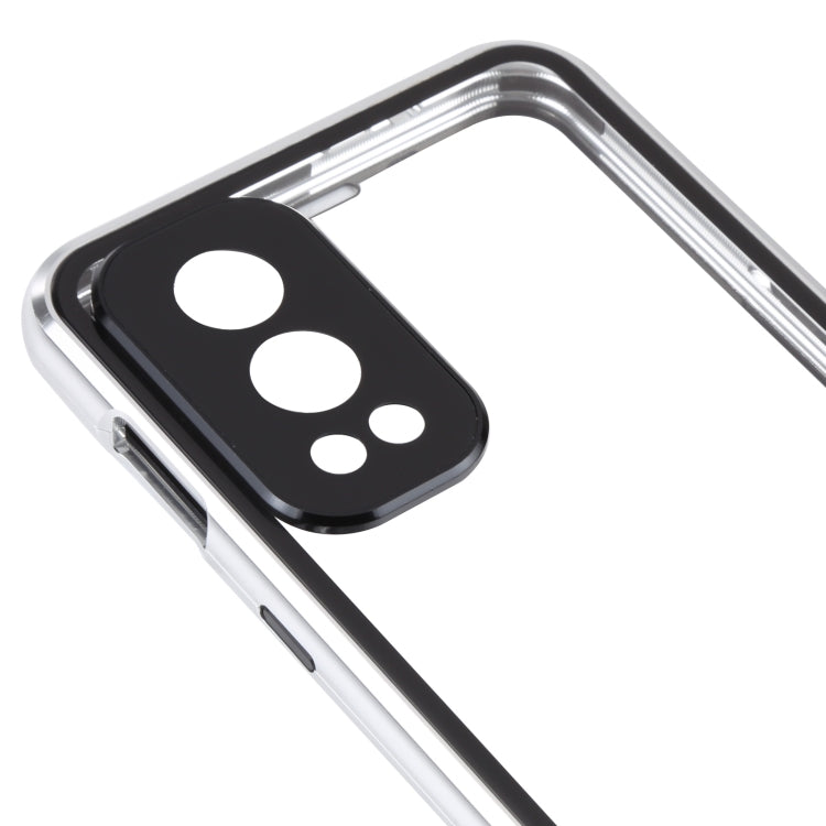 For OnePlus Nord 2 5G Full Cover Magnetic Metal Tempered Glass Phone Case