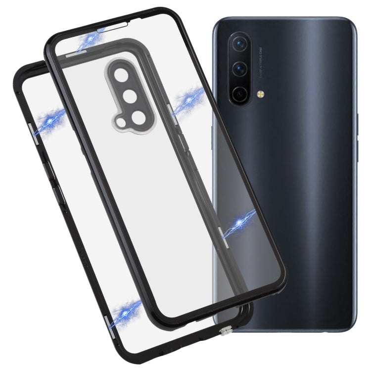 For OnePlus Nord CE 5G Full Cover Magnetic Metal Tempered Glass Phone Case