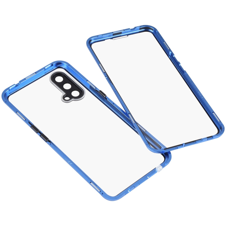 For OnePlus Nord CE 5G Full Cover Magnetic Metal Tempered Glass Phone Case