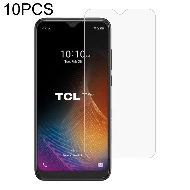 10 PCS 0.26mm 9H 2.5D Tempered Glass Film For TCL T Pro
