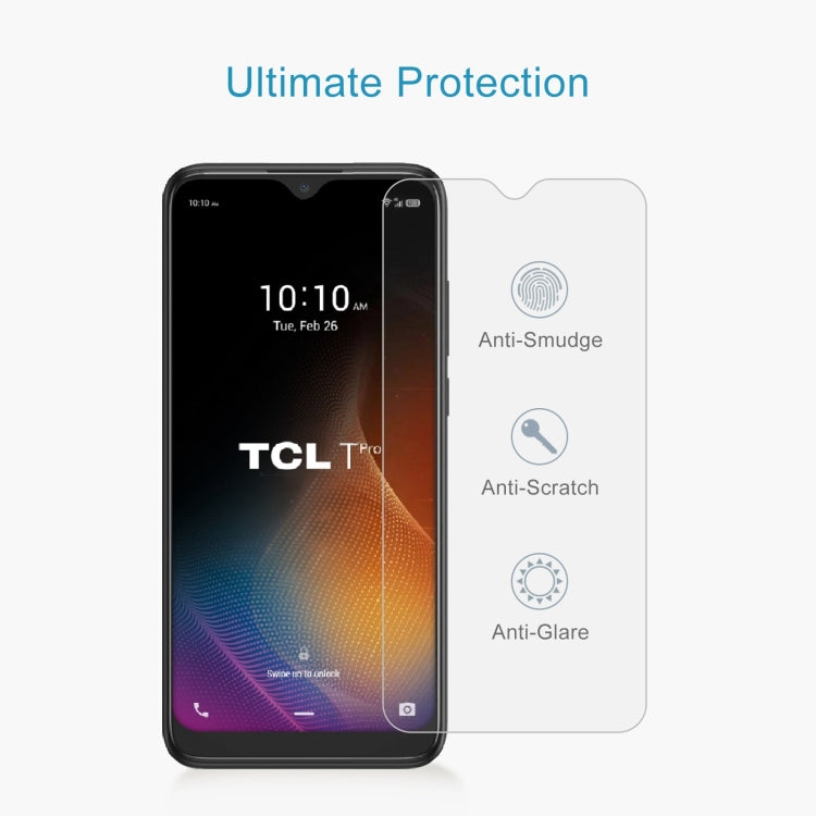 10 PCS 0.26mm 9H 2.5D Tempered Glass Film For TCL T Pro