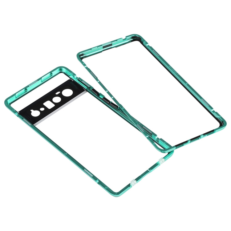 For Google Pixel 6 Pro HD Magnetic Metal Tempered Glass Phone Case