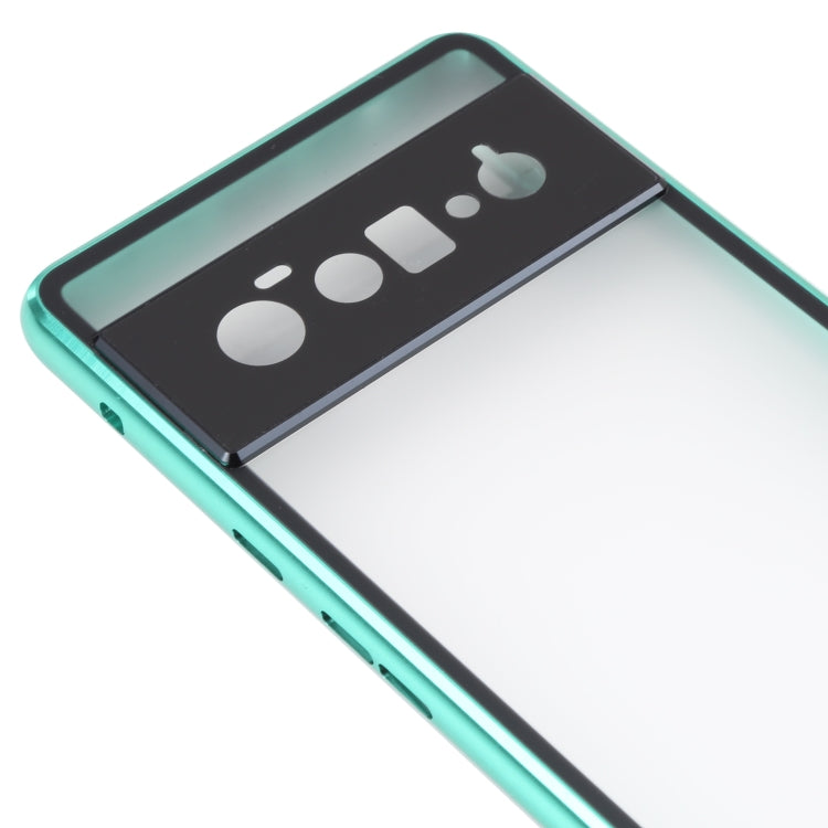 For Google Pixel 6 Pro HD Magnetic Metal Tempered Glass Phone Case