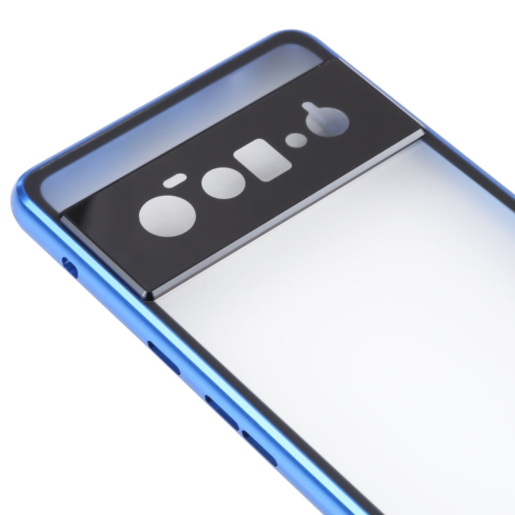 For Google Pixel 6 Pro HD Magnetic Metal Tempered Glass Phone Case