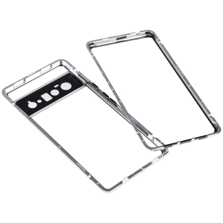 For Google Pixel 6 Pro HD Magnetic Metal Tempered Glass Phone Case