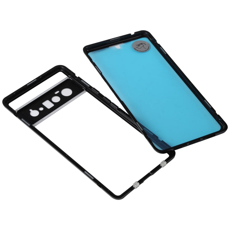 For Google Pixel 6 HD Magnetic Metal Tempered Glass Phone Case