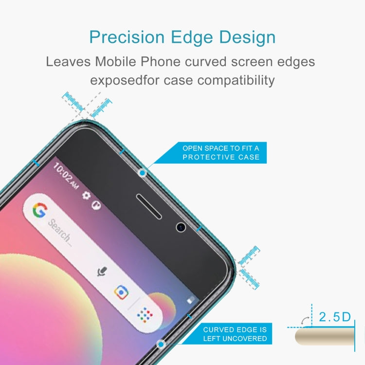 50 PCS 0.26mm 9H 2.5D Tempered Glass Film For Cubot J10