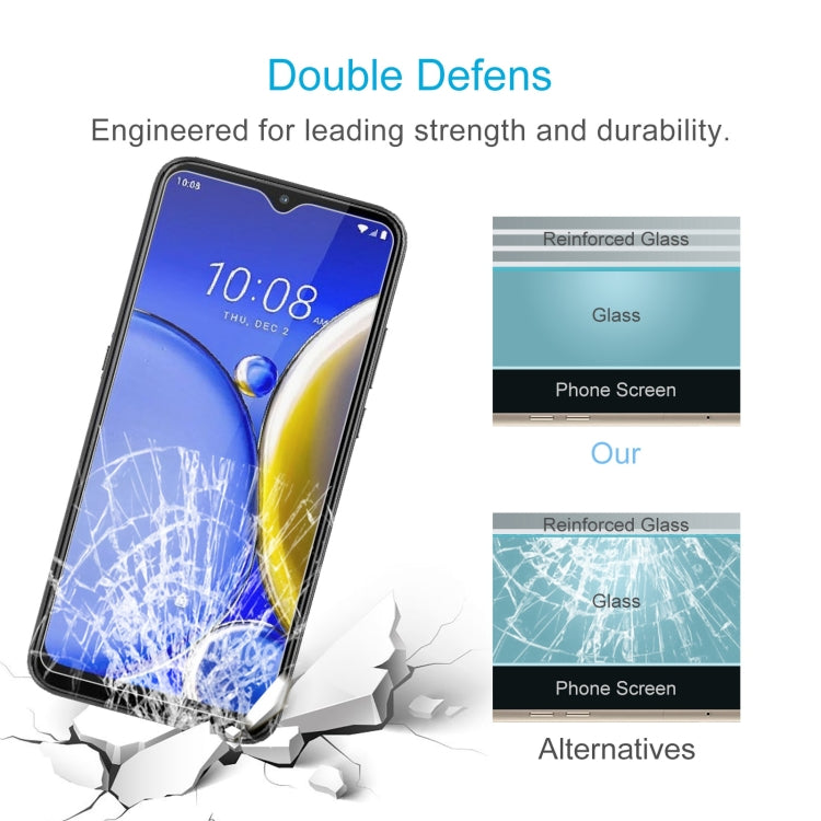 50 PCS 0.26mm 9H 2.5D Tempered Glass Film For HTC Wildfire E2 Plus