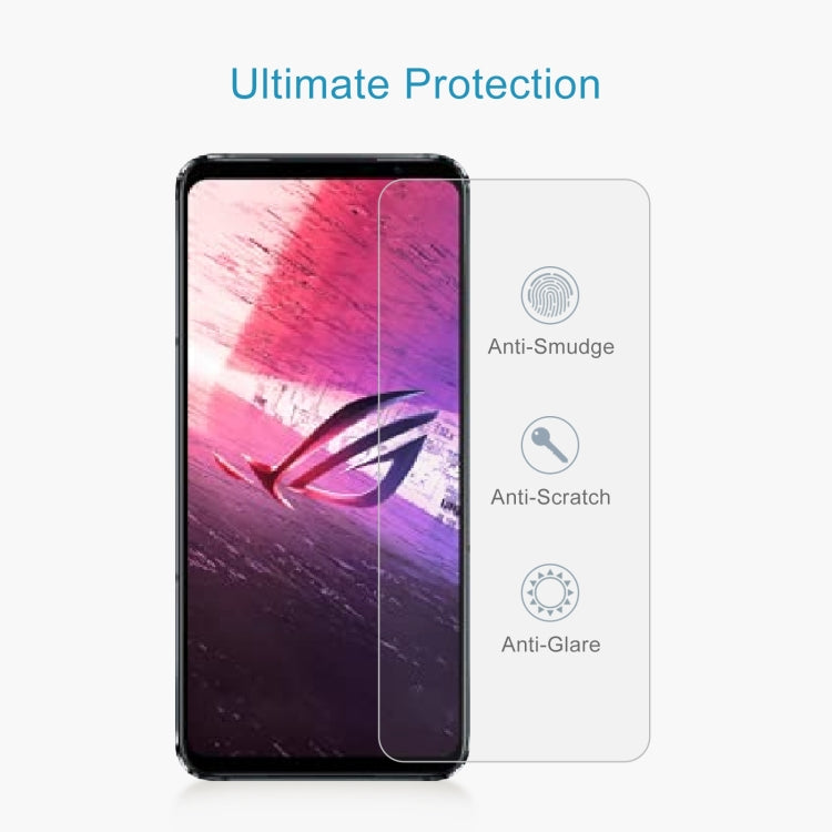 50 PCS 0.26mm 9H 2.5D Tempered Glass Film For Asus ROG Phone 5s / 5s Pro