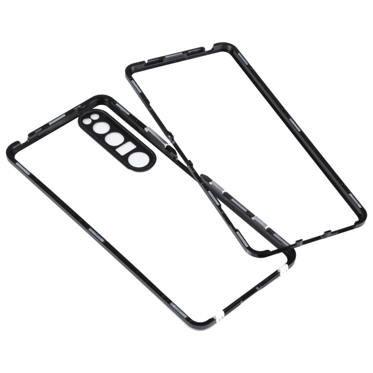 For Sony Xperia 1 III HD Magnetic Metal Tempered Glass Phone Case