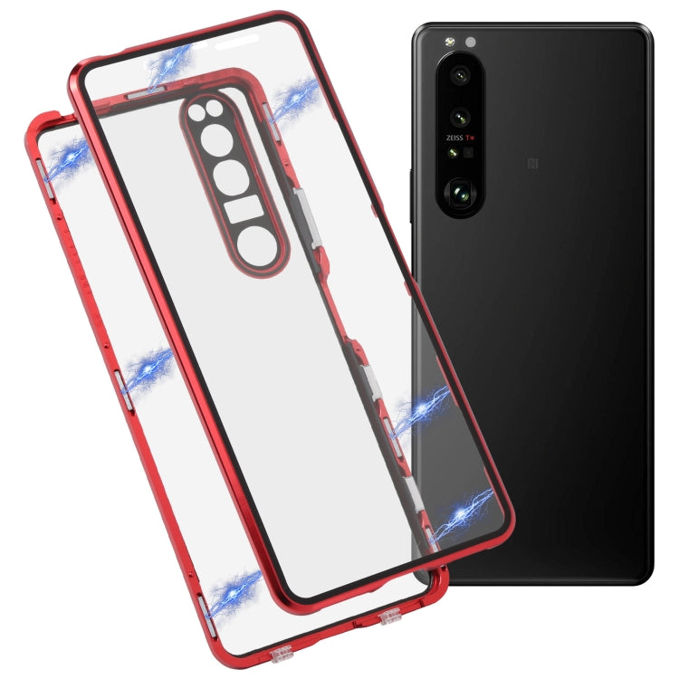For Sony Xperia 1 III HD Magnetic Metal Tempered Glass Phone Case