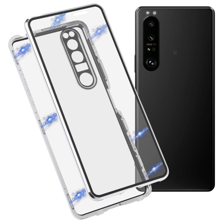 For Sony Xperia 1 III HD Magnetic Metal Tempered Glass Phone Case