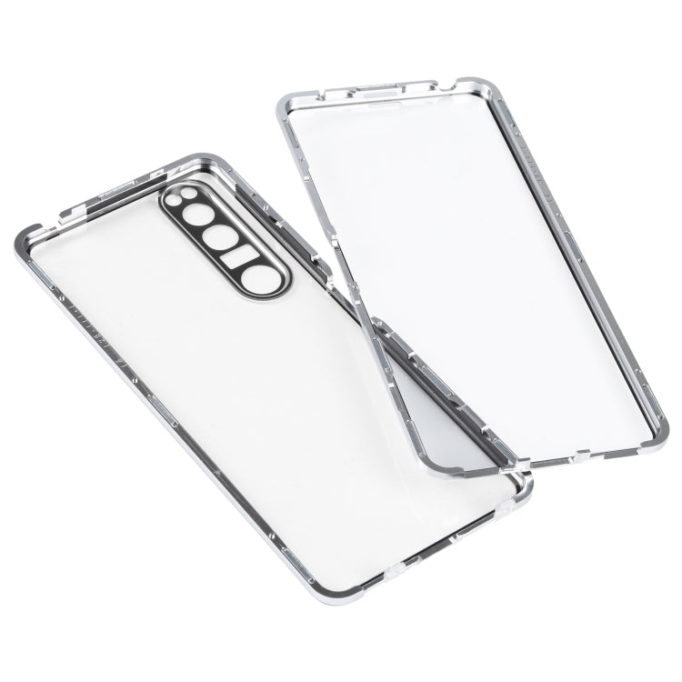 For Sony Xperia 1 III HD Magnetic Metal Tempered Glass Phone Case