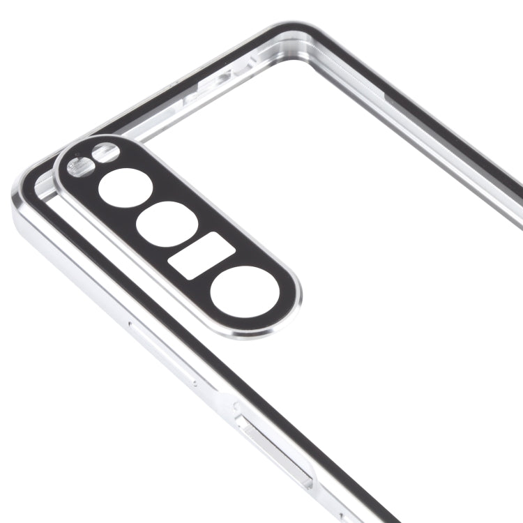 For Sony Xperia 1 III HD Magnetic Metal Tempered Glass Phone Case