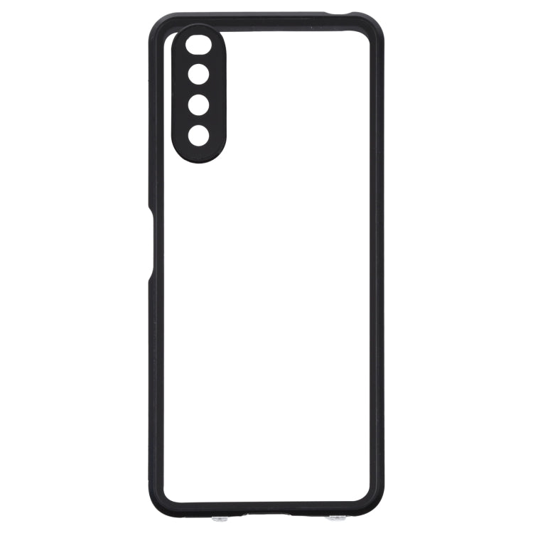 For Sony Xperia 10 III HD Magnetic Metal Tempered Glass Phone Case(Black)