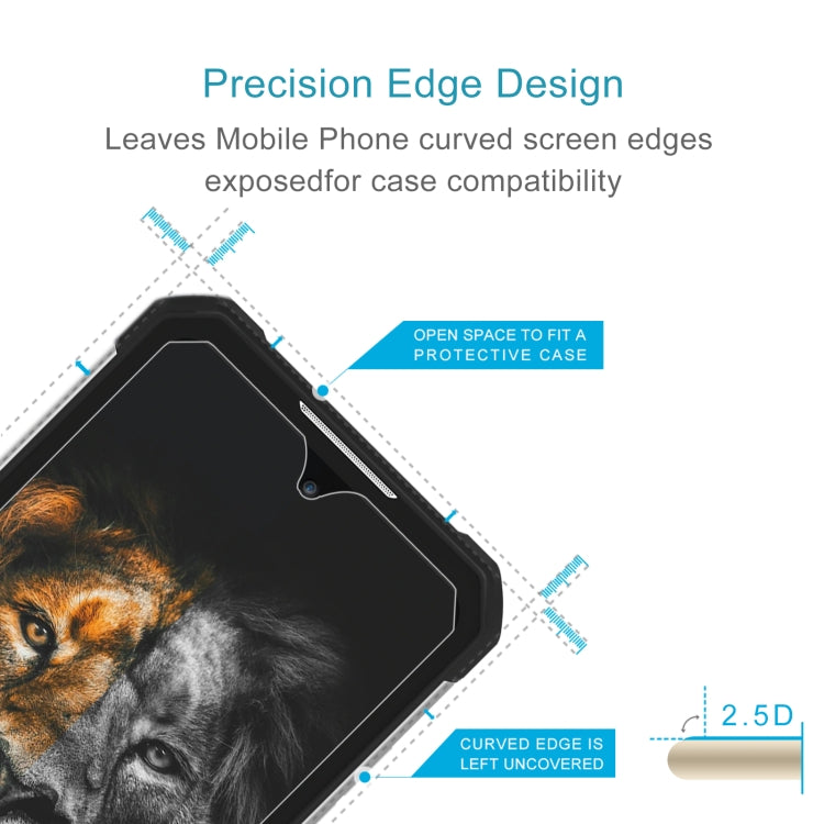 50 PCS 0.26mm 9H 2.5D Tempered Glass Film For Oukitel WP17