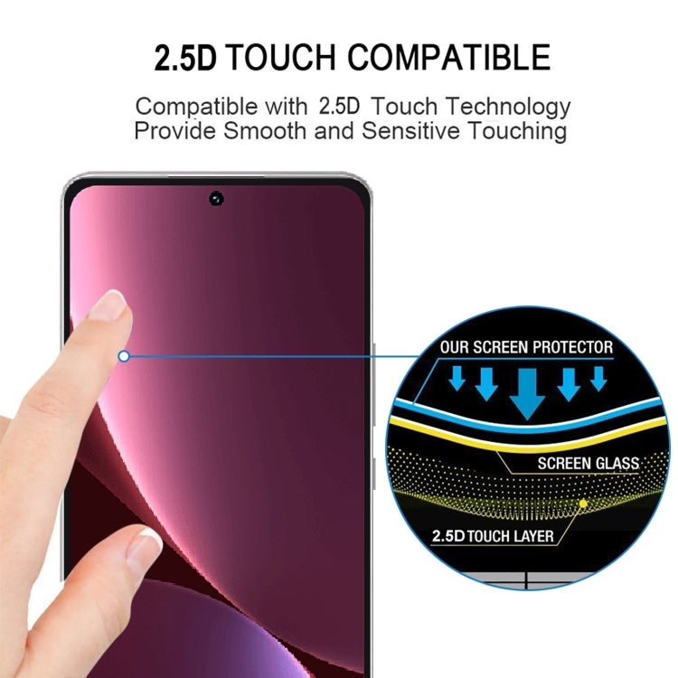 Full Glue 9H HD 3D Curved Edge Tempered Glass Film For Xiaomi 12 Pro(Black)