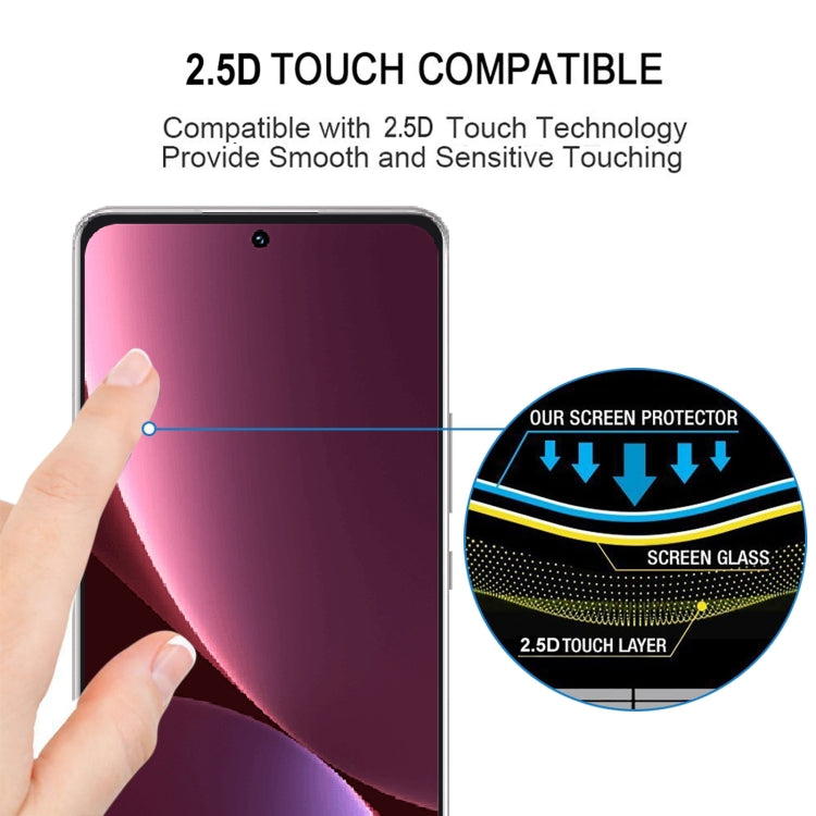 Edge Glue 9H HD 3D Curved Edge Tempered Glass Film For Xiaomi 12 Pro / 12S Pro / 12 Pro Dimensity (Black)