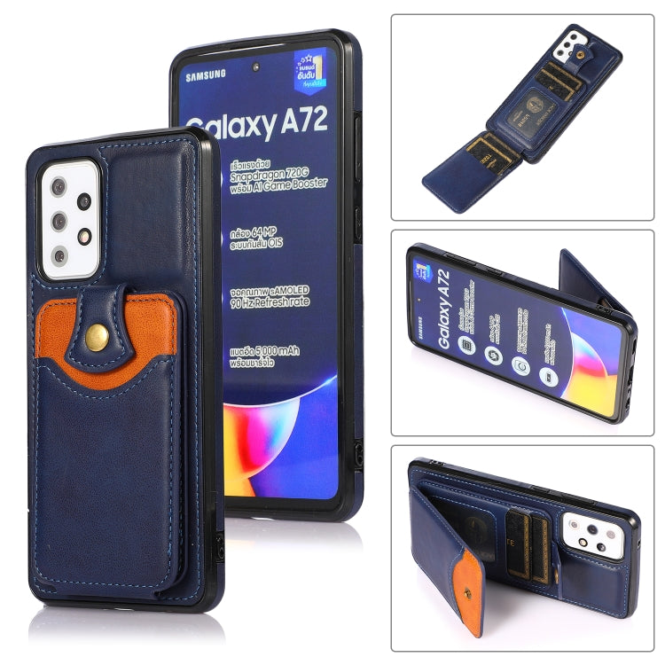 For Samsung Galaxy A72 5G Soft Skin Leather Wallet Bag Phone Case
