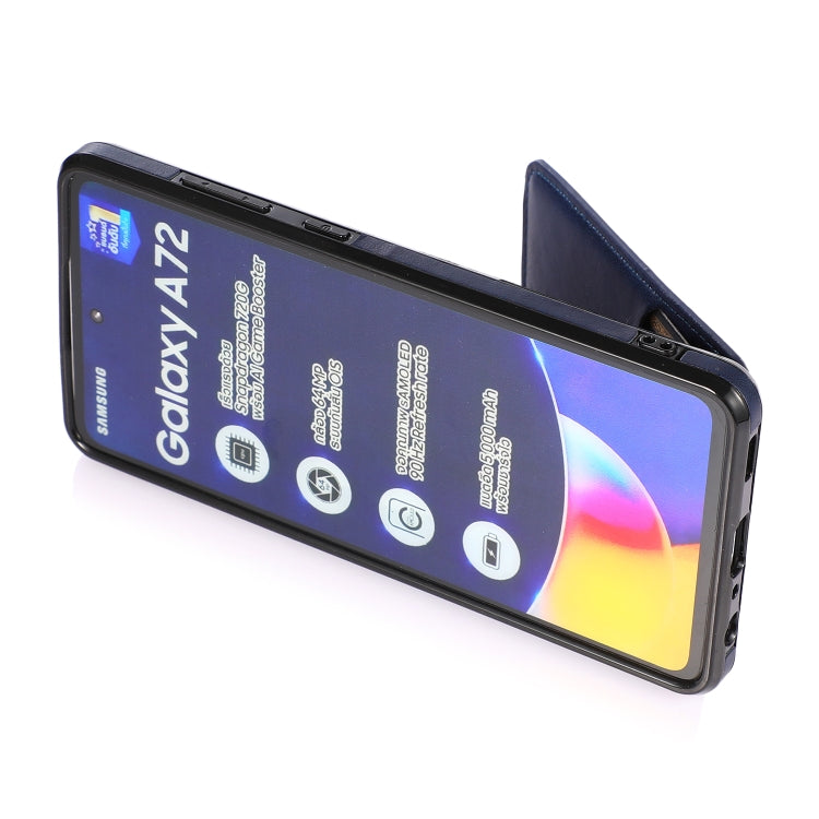For Samsung Galaxy A72 5G Soft Skin Leather Wallet Bag Phone Case