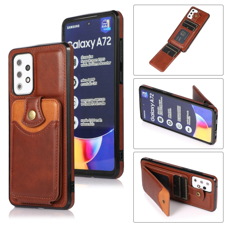 For Samsung Galaxy A72 5G Soft Skin Leather Wallet Bag Phone Case