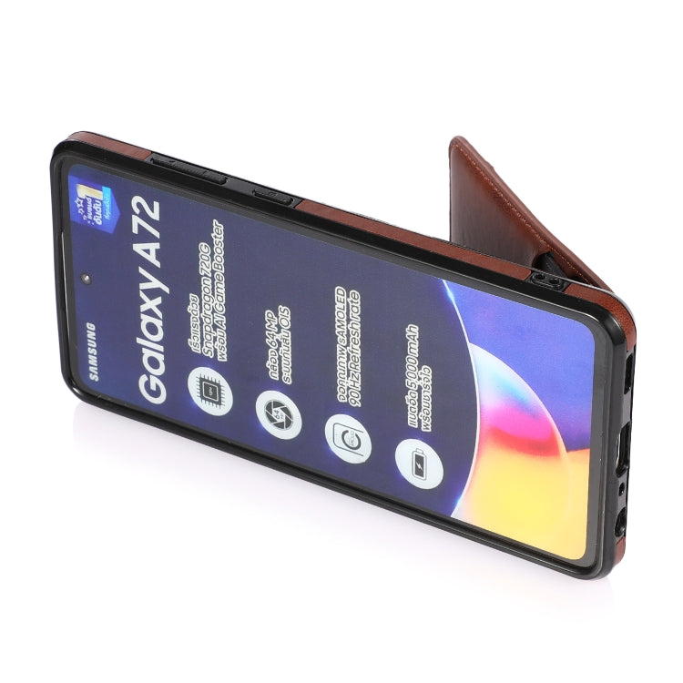 For Samsung Galaxy A72 5G Soft Skin Leather Wallet Bag Phone Case