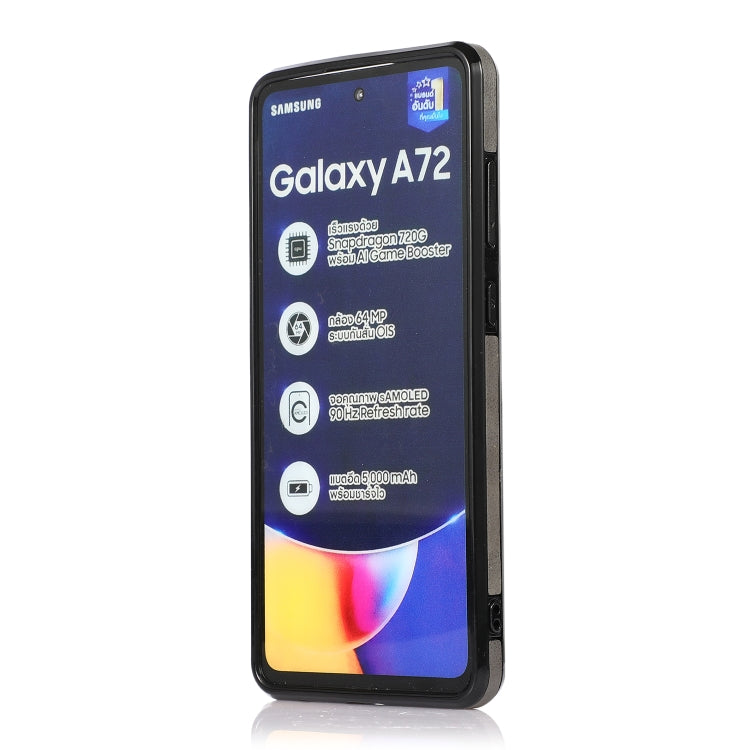 For Samsung Galaxy A72 5G Soft Skin Leather Wallet Bag Phone Case