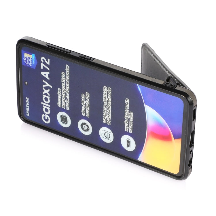 For Samsung Galaxy A72 5G Soft Skin Leather Wallet Bag Phone Case