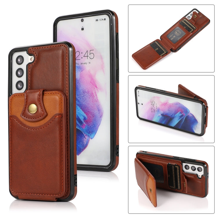 For Samsung Galaxy S21 5G Soft Skin Leather Wallet Bag Phone Case