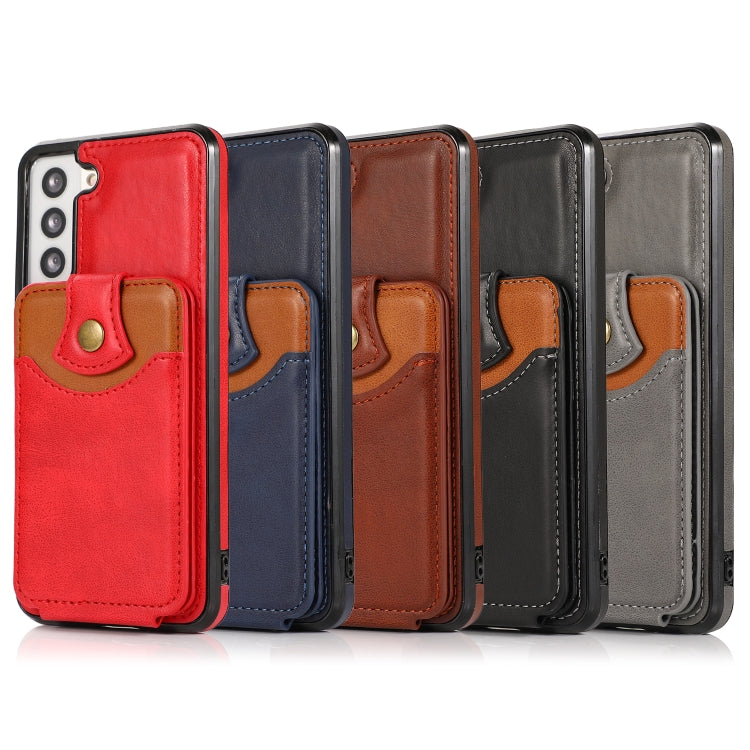 For Samsung Galaxy S21 5G Soft Skin Leather Wallet Bag Phone Case