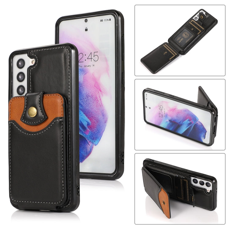 For Samsung Galaxy S21 5G Soft Skin Leather Wallet Bag Phone Case