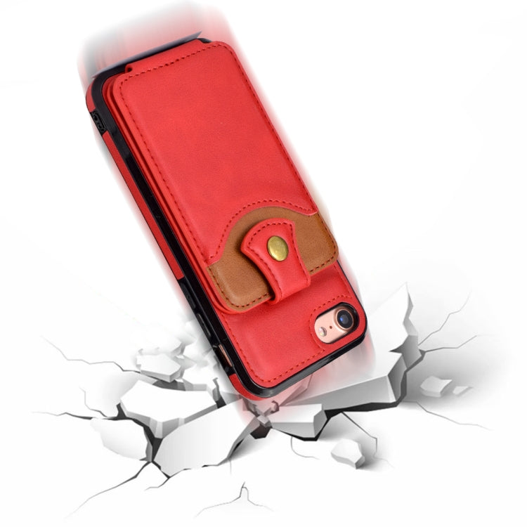 For iPhone SE 2022 / SE 2020 / 8 / 7 Soft Skin Leather Wallet Bag Phone Case