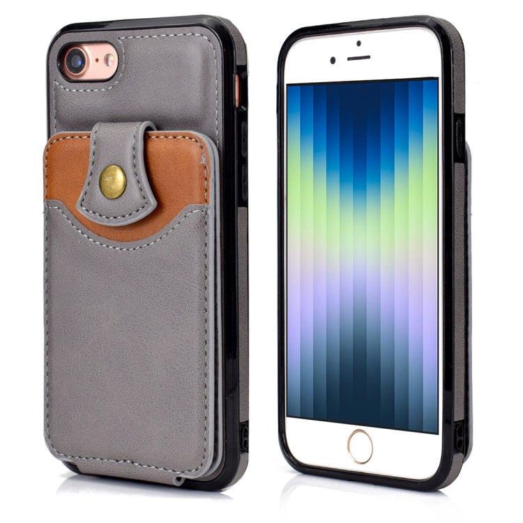 For iPhone SE 2022 / SE 2020 / 8 / 7 Soft Skin Leather Wallet Bag Phone Case