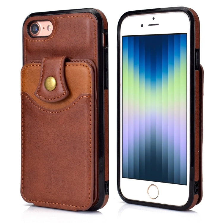 For iPhone SE 2022 / SE 2020 / 8 / 7 Soft Skin Leather Wallet Bag Phone Case