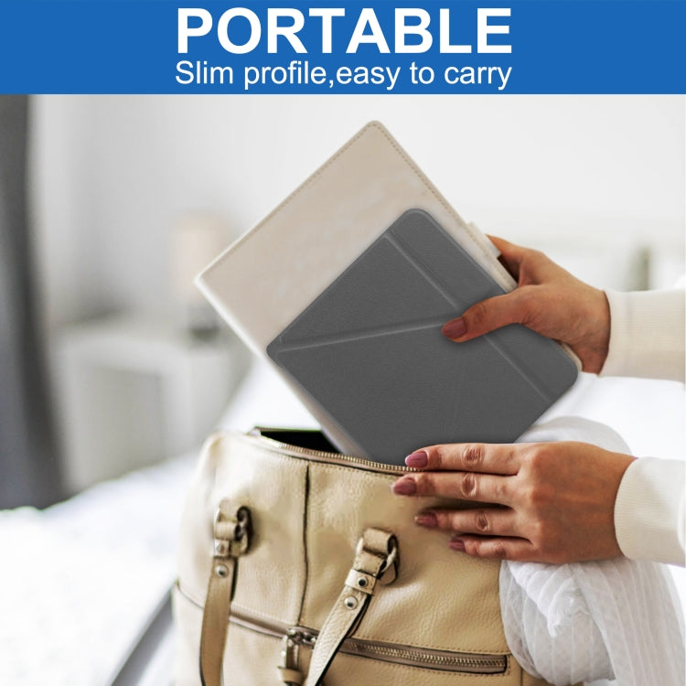 For KOBO Libra2 2021 TPU Multi-folding Leather Tablet Case