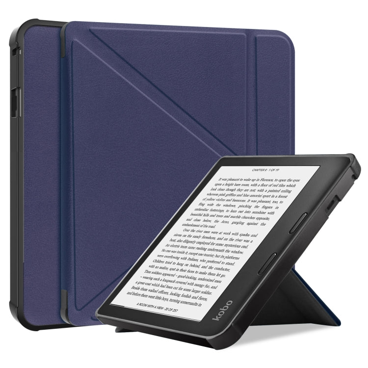 For KOBO Sage 2021 TPU Multi-folding Leather Tablet Case