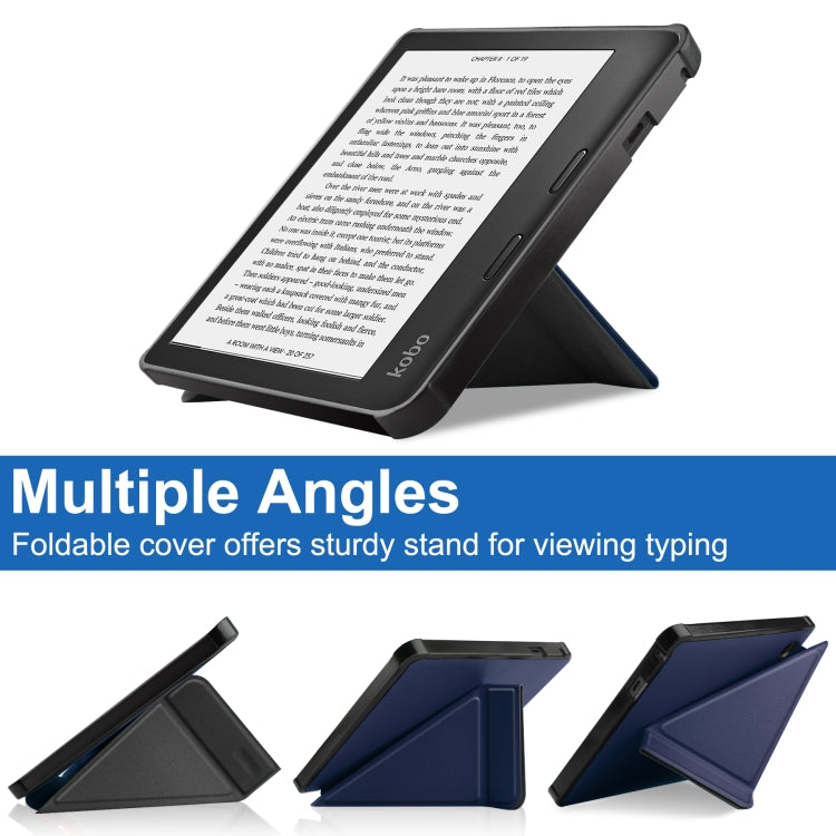 For KOBO Sage 2021 TPU Multi-folding Leather Tablet Case
