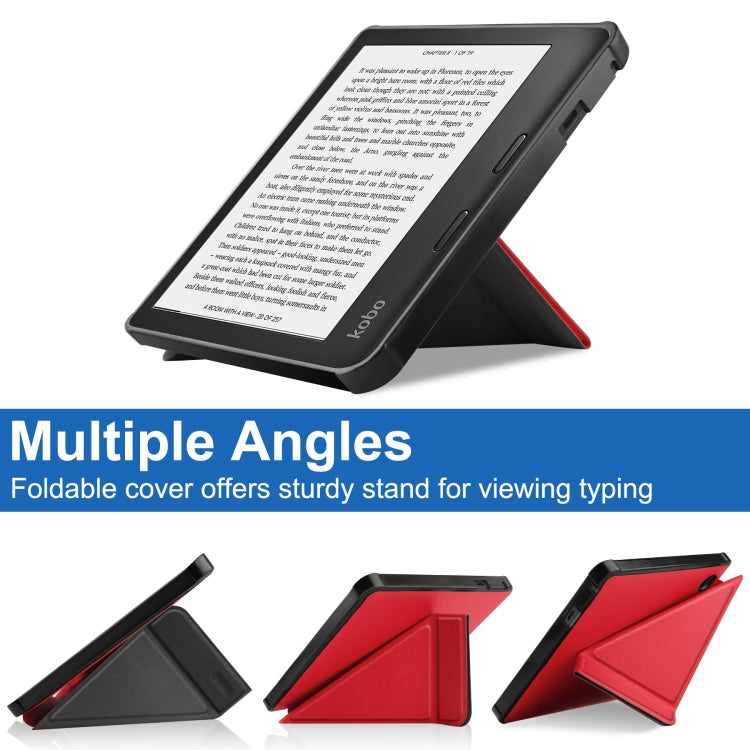 For KOBO Sage 2021 TPU Multi-folding Leather Tablet Case
