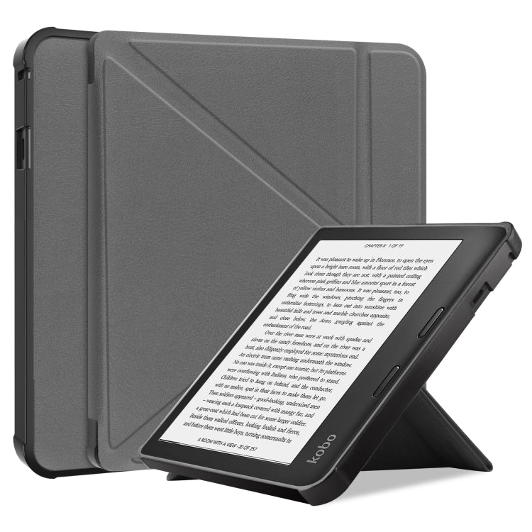 For KOBO Sage 2021 TPU Multi-folding Leather Tablet Case