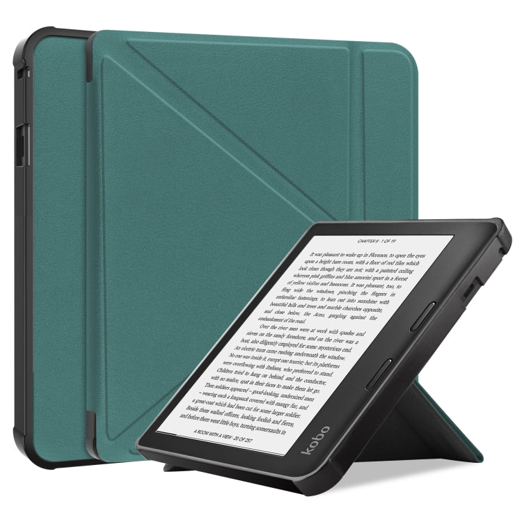 For KOBO Sage 2021 TPU Multi-folding Leather Tablet Case