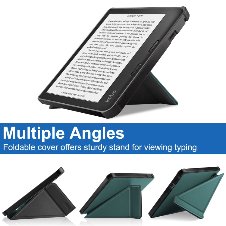 For KOBO Sage 2021 TPU Multi-folding Leather Tablet Case