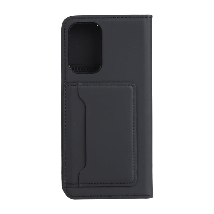 For Samsung Galaxy A73 Strong Magnetism Liquid Feel Leather Phone Case