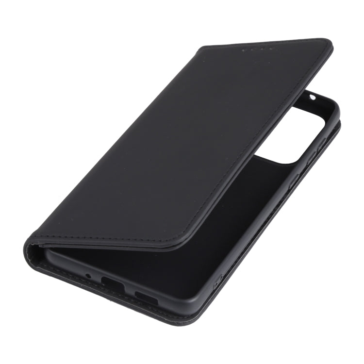 For Samsung Galaxy A73 Strong Magnetism Liquid Feel Leather Phone Case