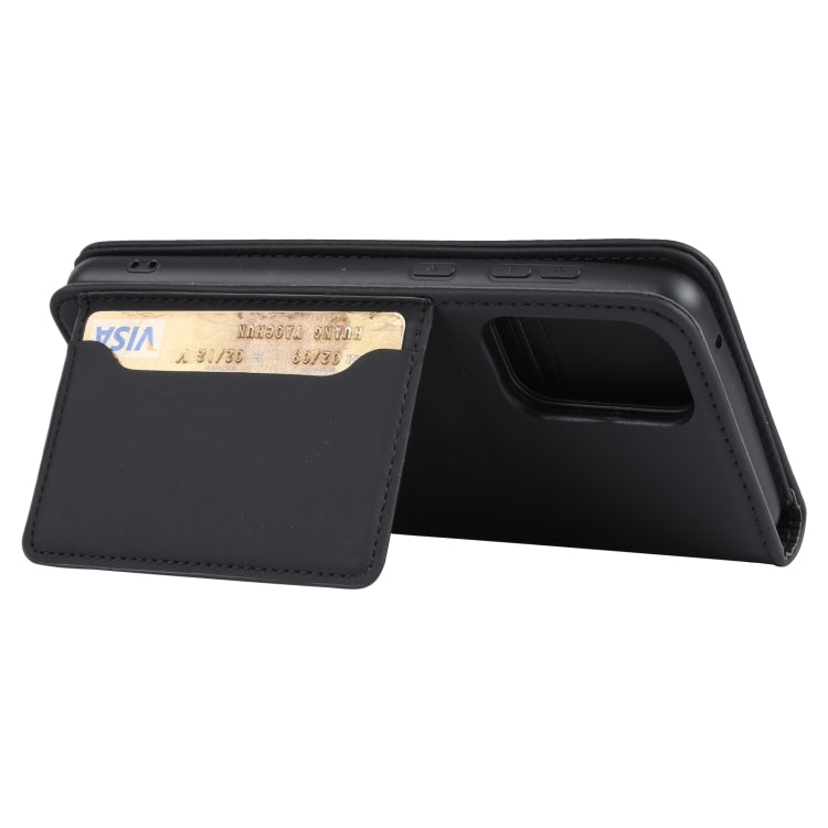 For Samsung Galaxy A73 Strong Magnetism Liquid Feel Leather Phone Case