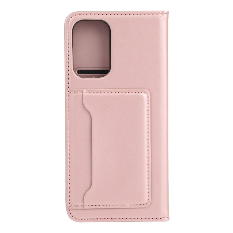 For Samsung Galaxy A73 Strong Magnetism Liquid Feel Leather Phone Case