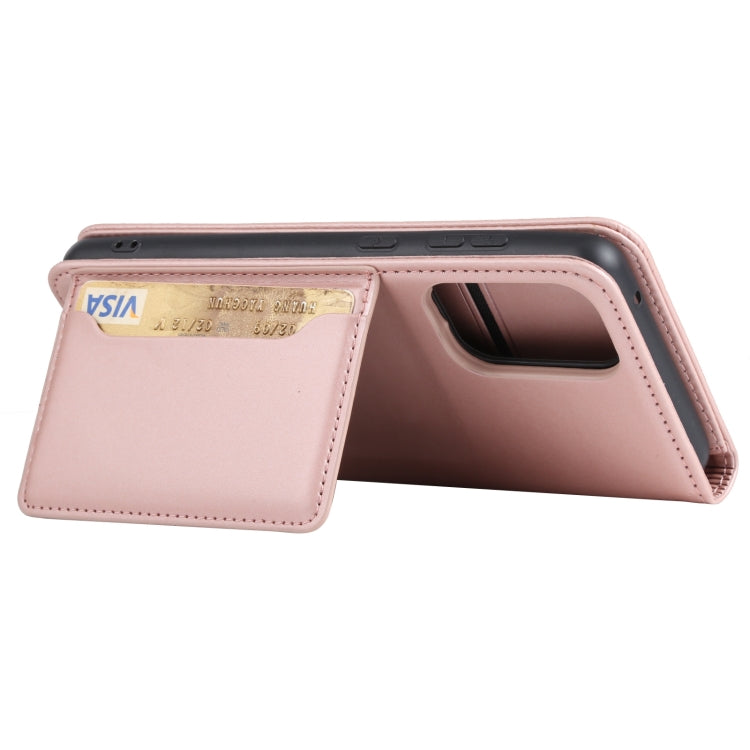 For Samsung Galaxy A73 Strong Magnetism Liquid Feel Leather Phone Case