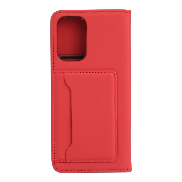For Samsung Galaxy A73 Strong Magnetism Liquid Feel Leather Phone Case